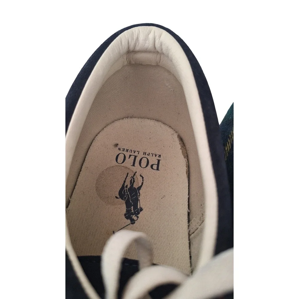 POLO Ralph Lauren Shoes Mens SIZE‎ 12 Faxon X Wool Plaid Suede Leather